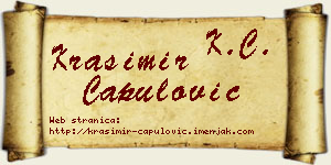 Krasimir Capulović vizit kartica